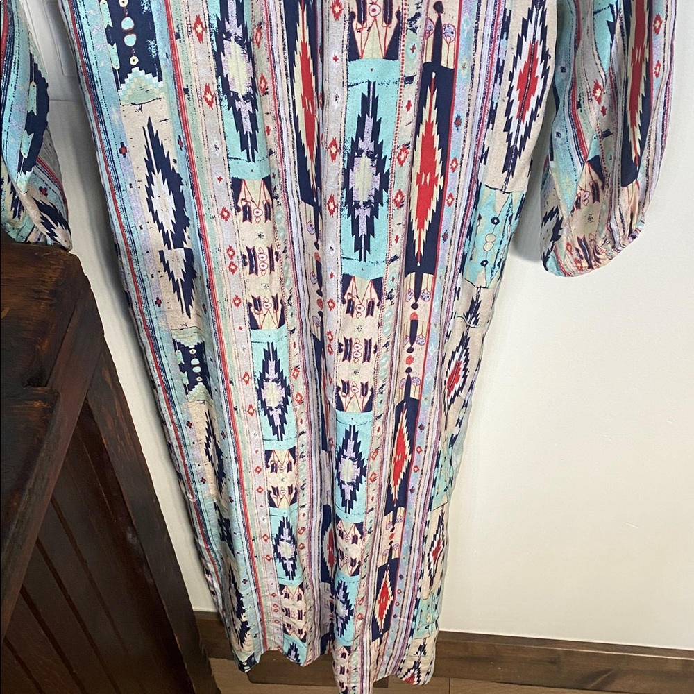 Tucker Multicolor Patterned Mini Dress - Picture 3 of 5